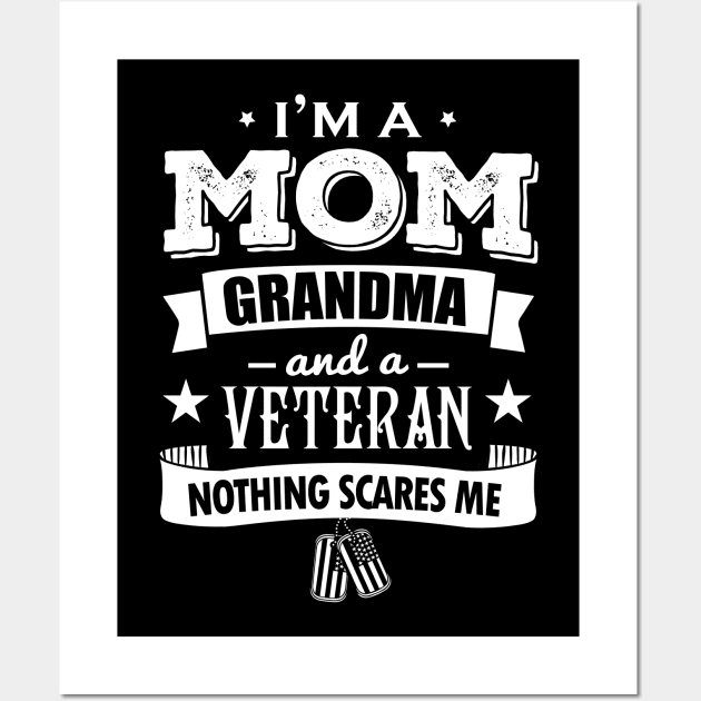 Mom Grandma Veteran Wall Art by Imutobi